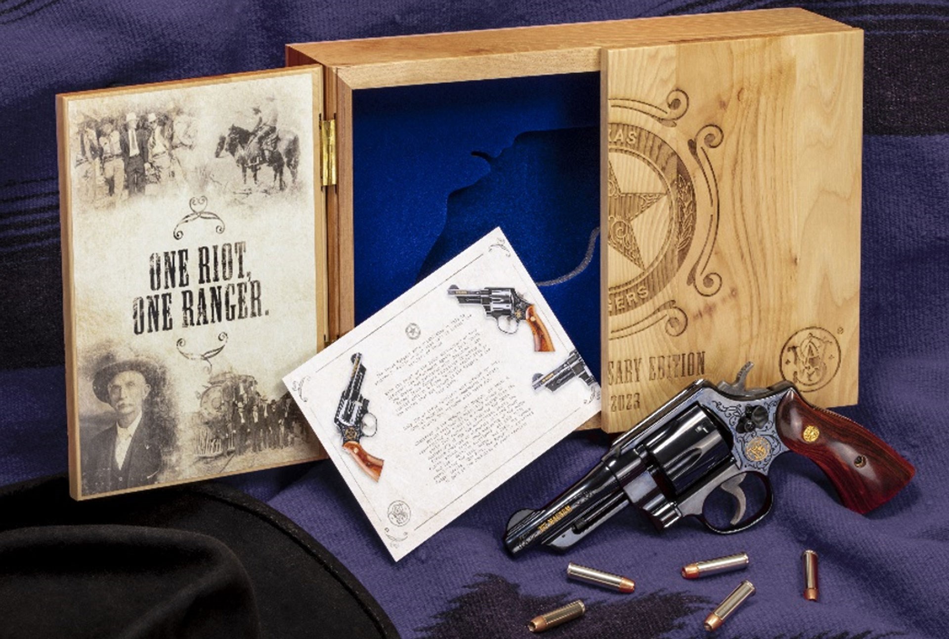 Texas Rangers Revolver and Presentation Case