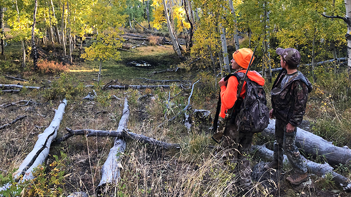 Hunters in Western timber