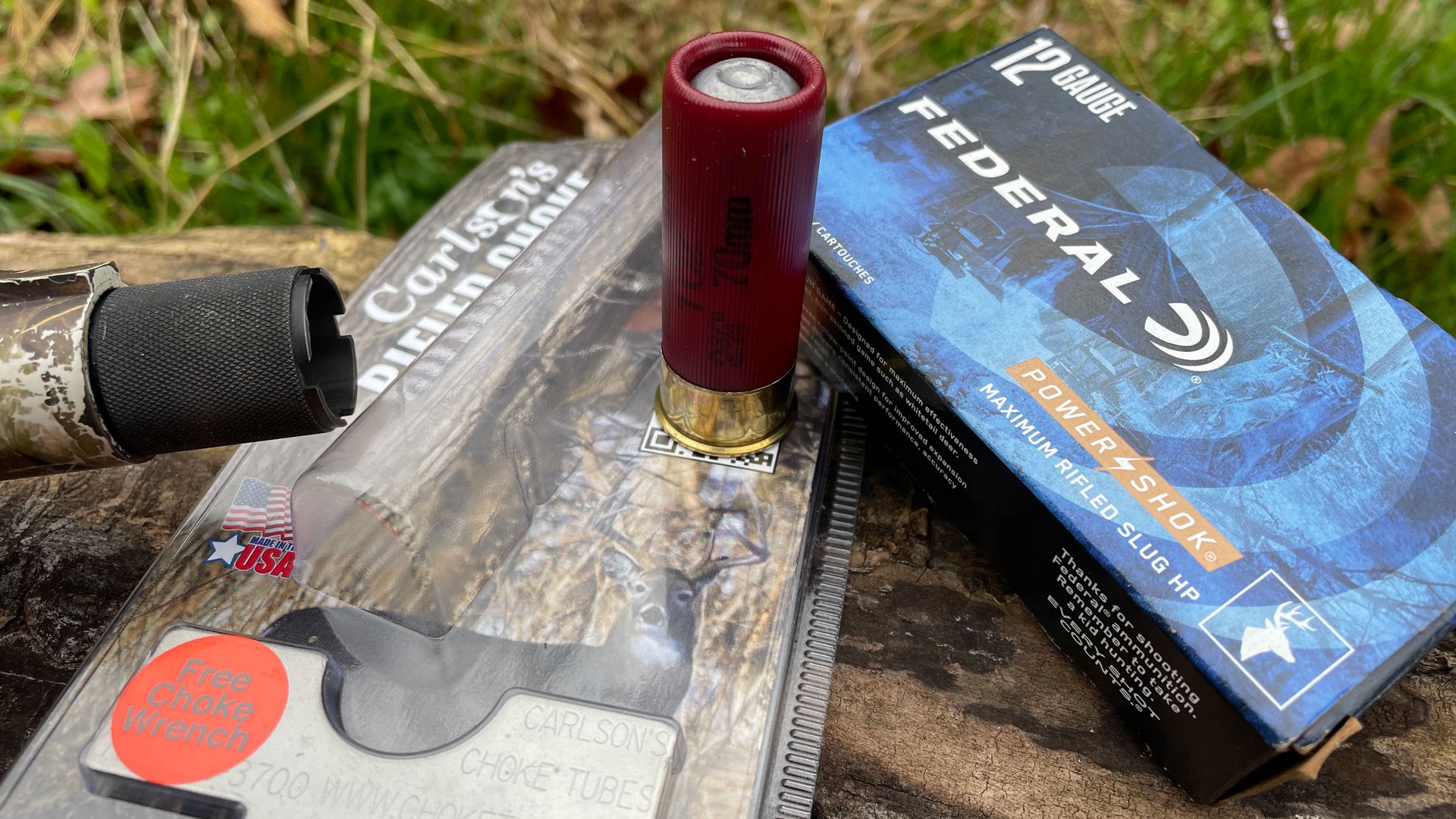 Federal ammo with an extended carlson choke