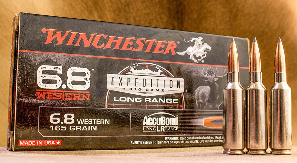 Winchester Expedition Big Game Long Range 6.8 Western ammunition.