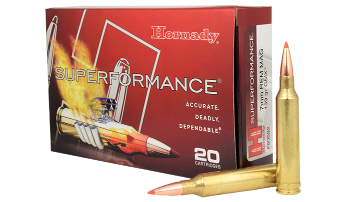 Hornady 7mm Remington Magnum Superformance 139-grain GMX Ammunition