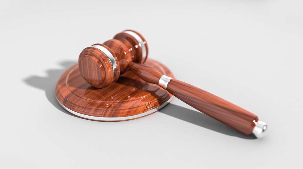 Gavel On White