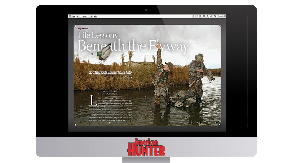 American Hunter Digital Magazine open on computer screen.