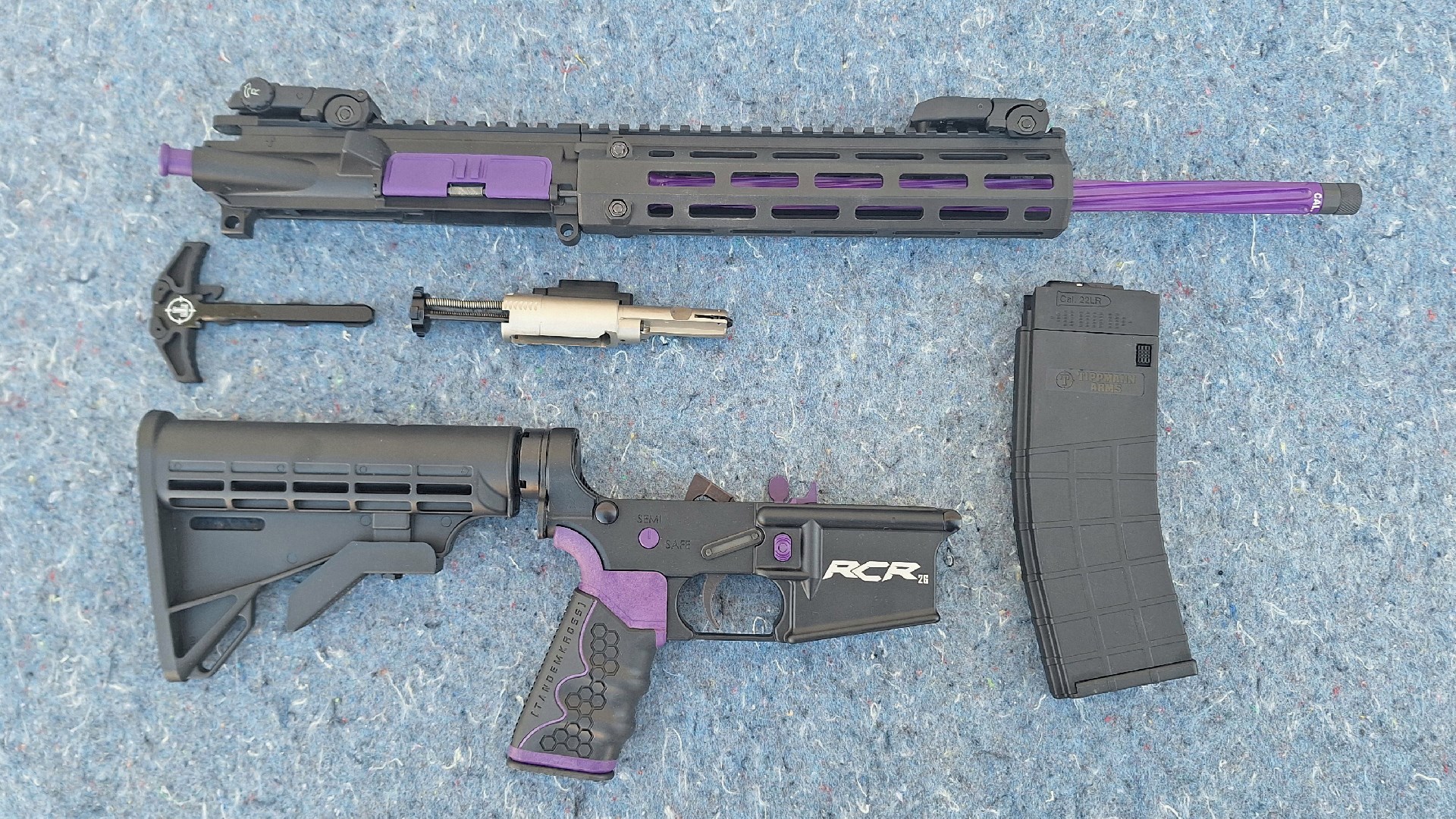 Disassembled gun