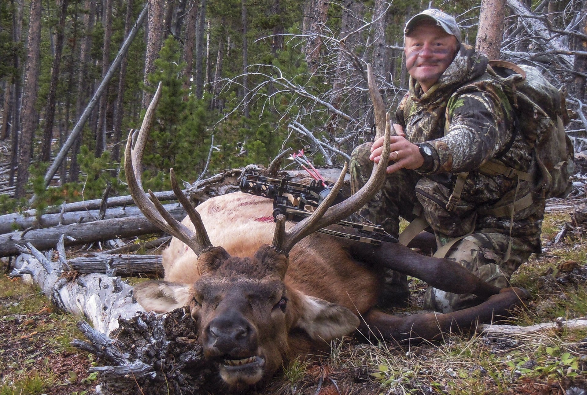 Mark Kayser with elk