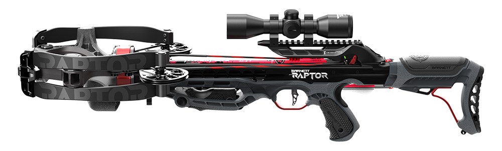 Barnett Hyper Raptor crossbow profile facing left.