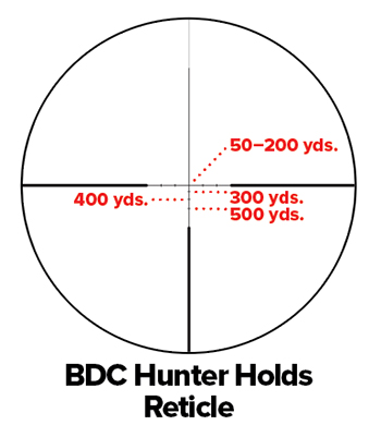 Trijicon BDC Hunter Holds Reticle Illustration