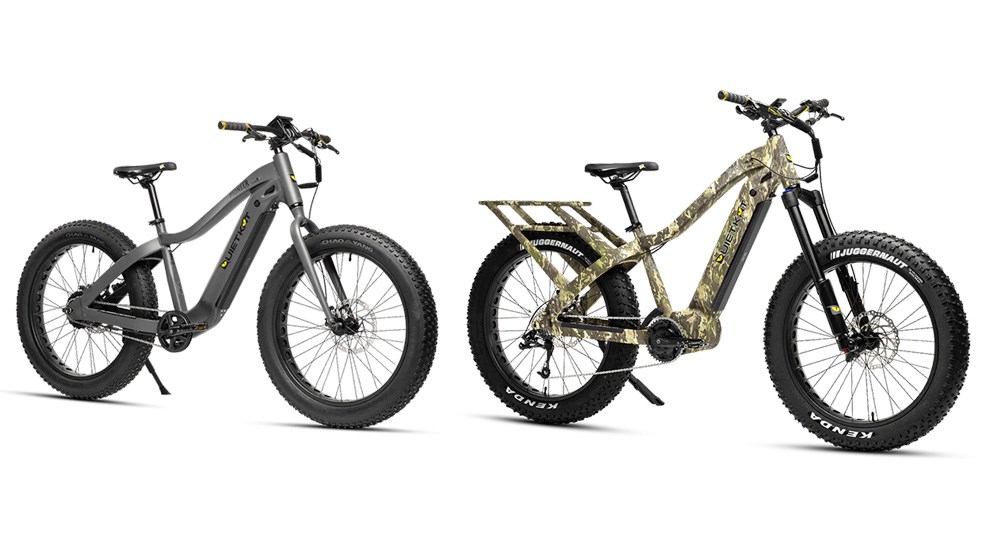 QuietKat Pioneer and Apex Pro e-bikes side by side.
