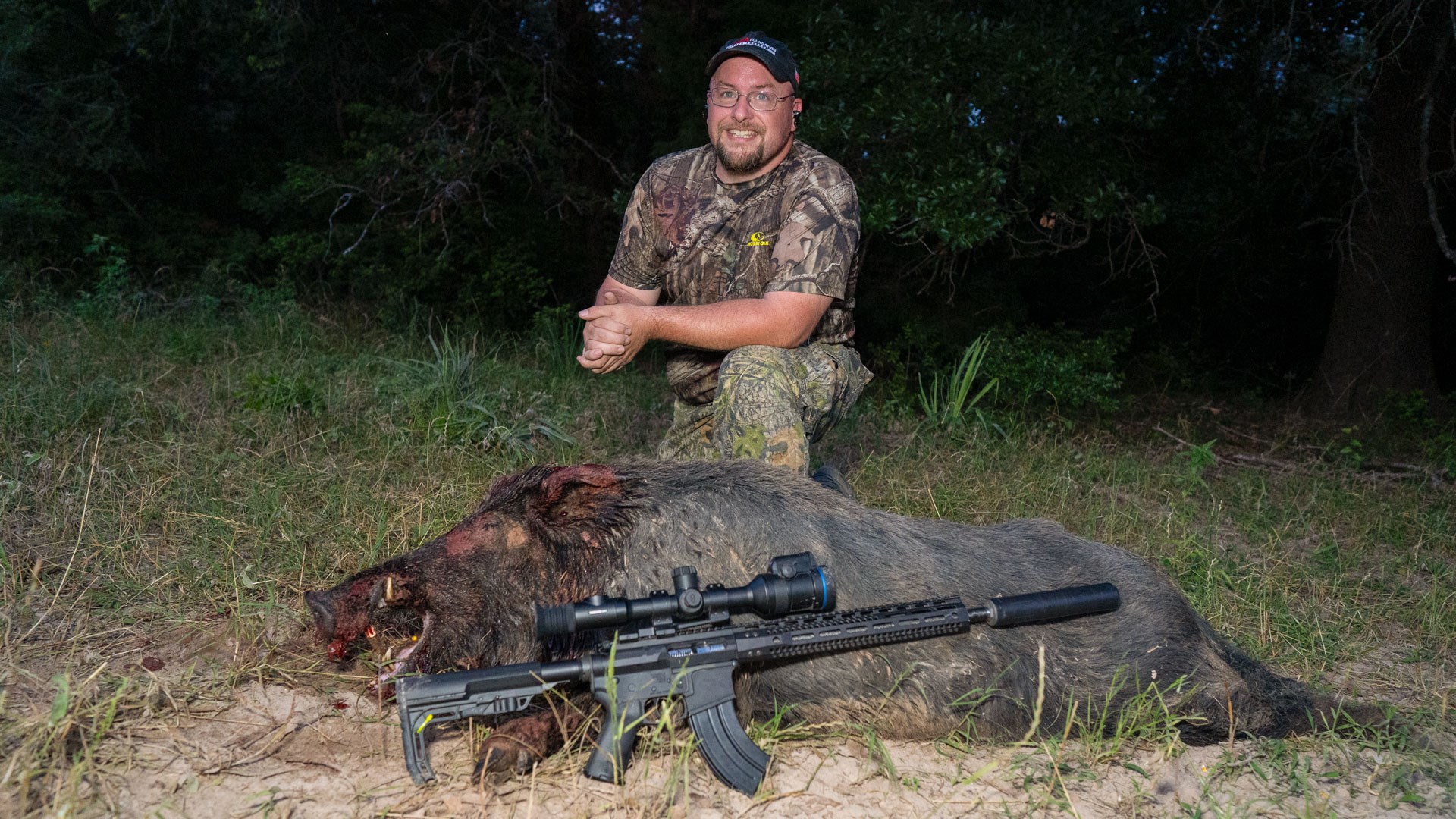 Chris Olsen with Hog