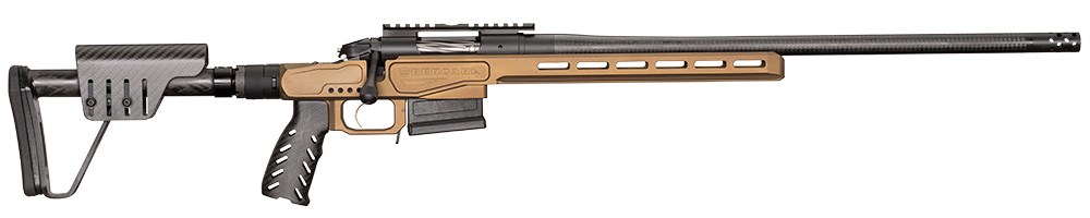 Full length view of Bergara Premier MgLite bolt-action rifle.