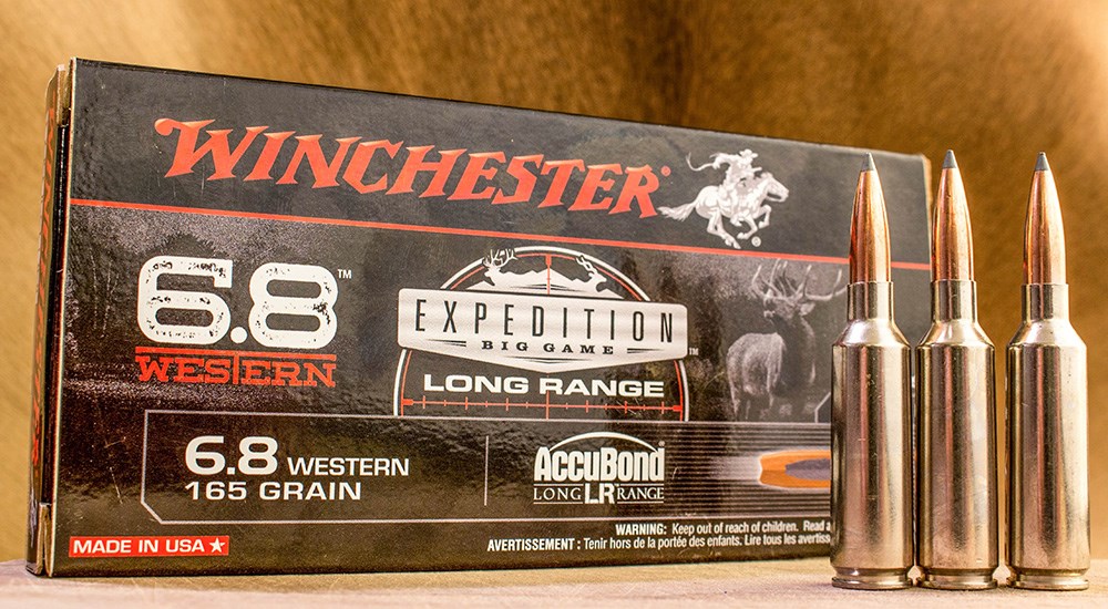 Winchester Expedition Big Game Long Range 6.8 Western ammunition.