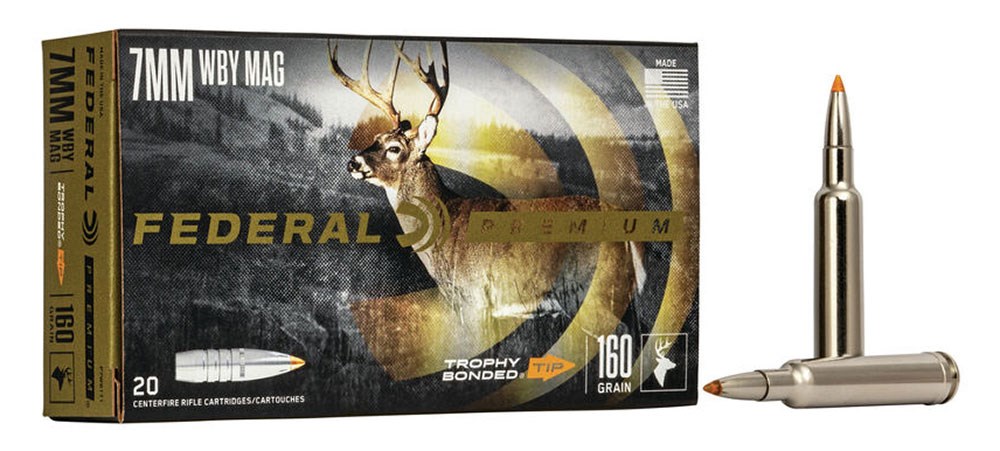 Federal Premium 160-grain 7mm Weatherby Magnum Trophy Bonded Tip Ammunition