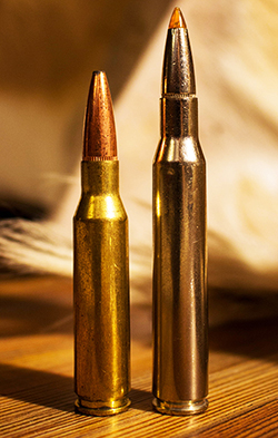 Side-by-Side Comparison of 7mm-08 Remington, left, and .280 Remington, right