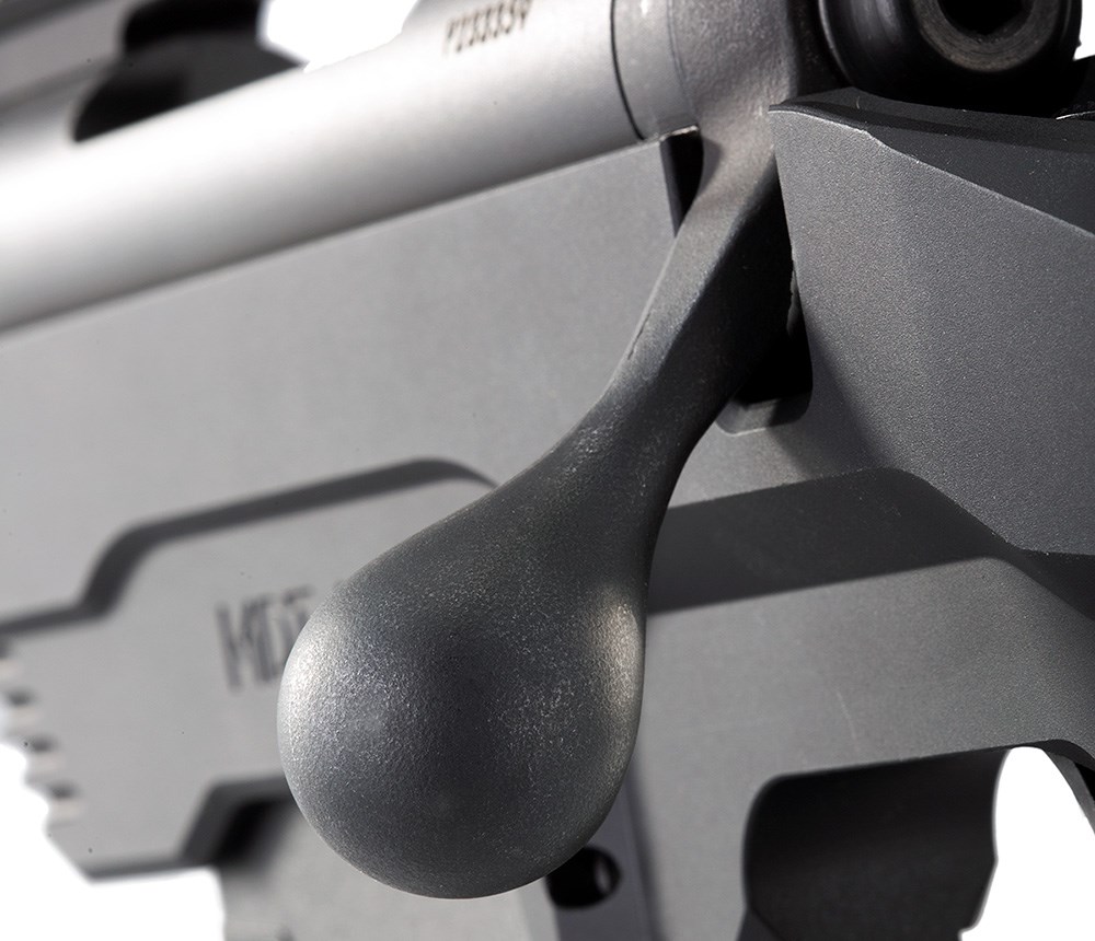 Savage 110 PCS bolt action pistol close up of bolt.
