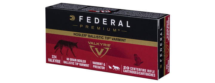 Federal Premium .224 Valkyrie Nosler Ballistic Tip