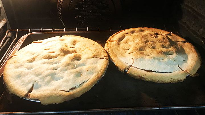 Turkey Pot Pie in Oven