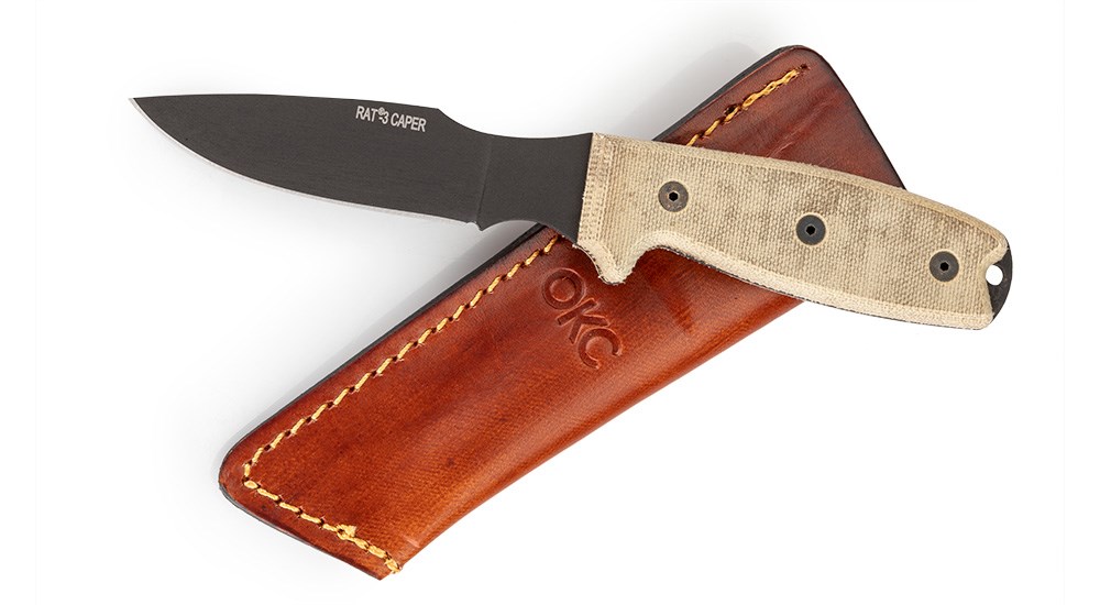 OKC Rat-3 Caper hunting knife.