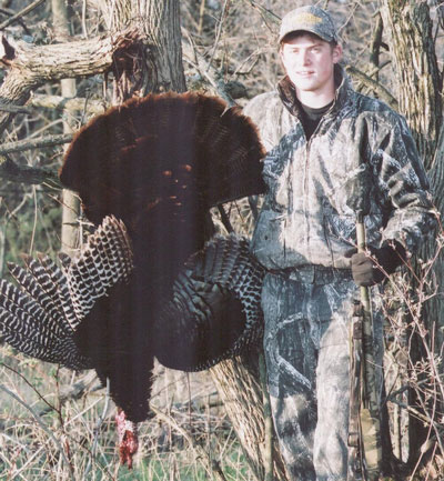 Spencer with turkey