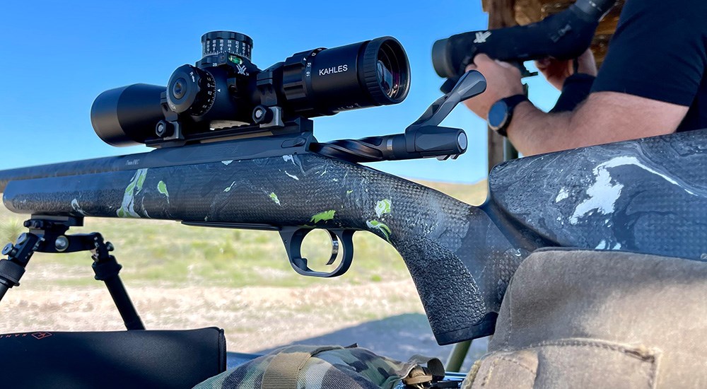 AllTerra Arms bolt action rifle on shooting bench.