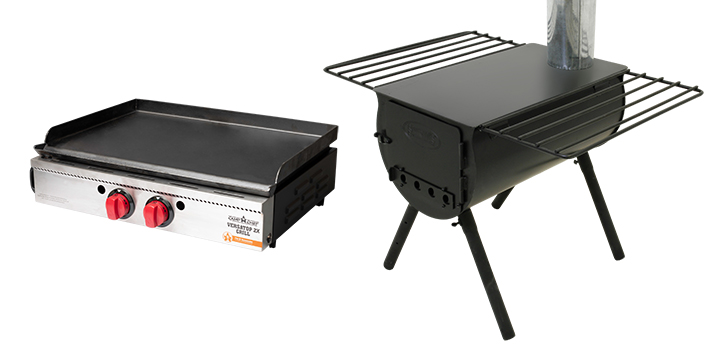 Camp Chef Alpine Heavy Duty Cylinder Cooking System and VersaTop Grill