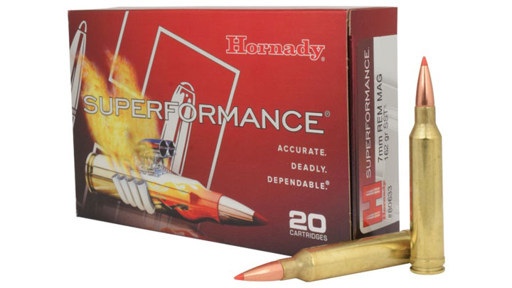 Hornady 7mm Rem Mag Superperformance in red box