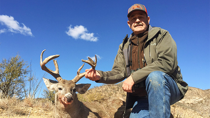 Hunter with Coues deer in Mexico