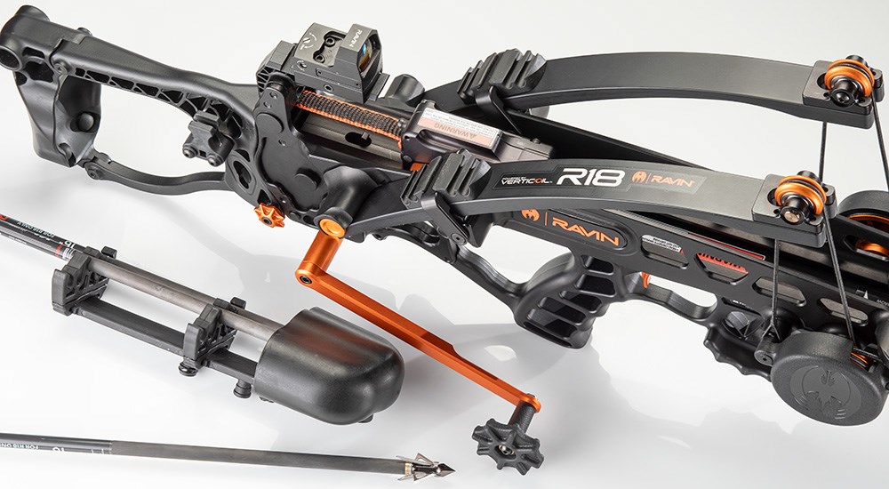 Ravin R18 crossbow cocking system.