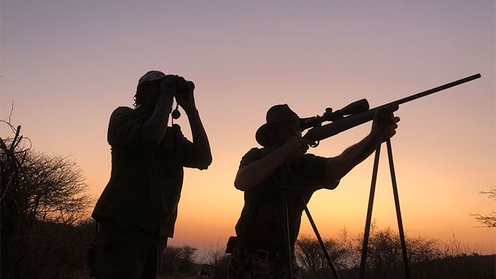 Father and Son Hunting in Africa