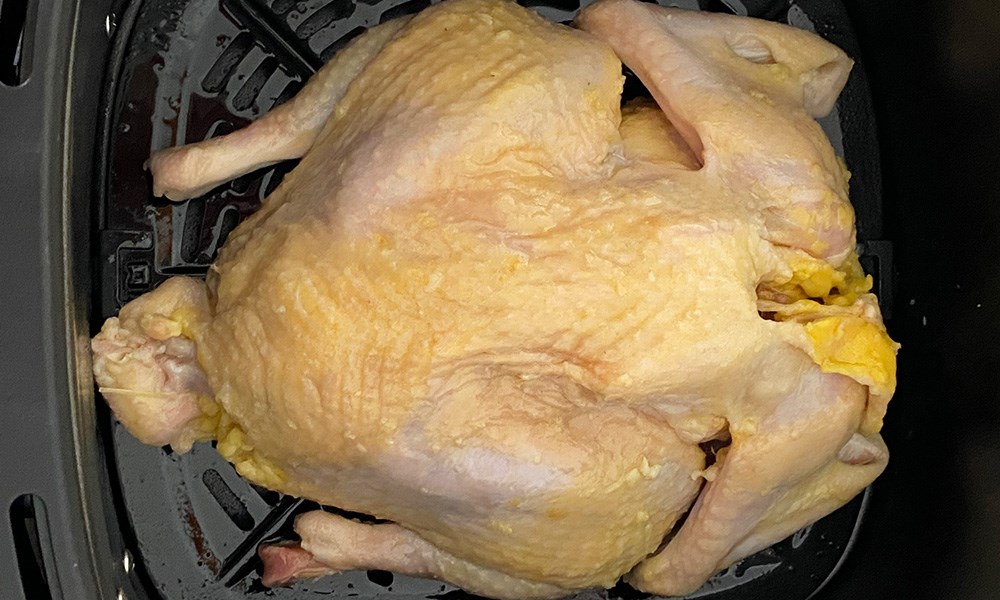 Whole Plucked Pheasant in Air Fryer