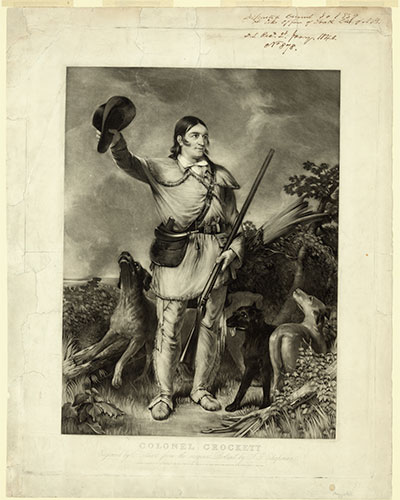 Library of Congress painting of David Crockett