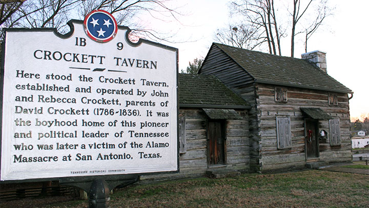 Crockett Tavern sign