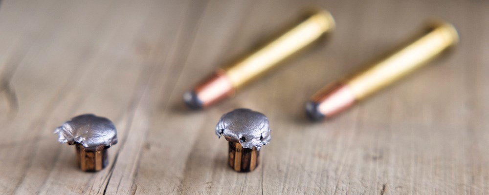 Remington Core-Lokt 360 Buckhammer mushroom recovered bullets.