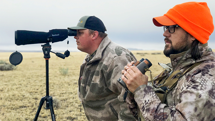 Hunters Using Bushnell Forge Spotting Scope and Binoculars to Search for Pronghorn