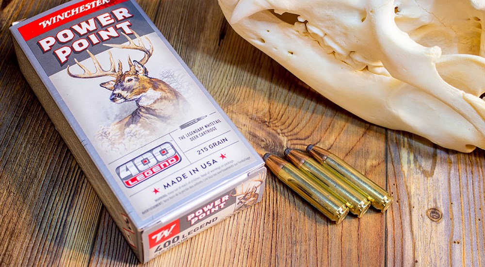 Winchester Power Point 400 Legend ammunition.