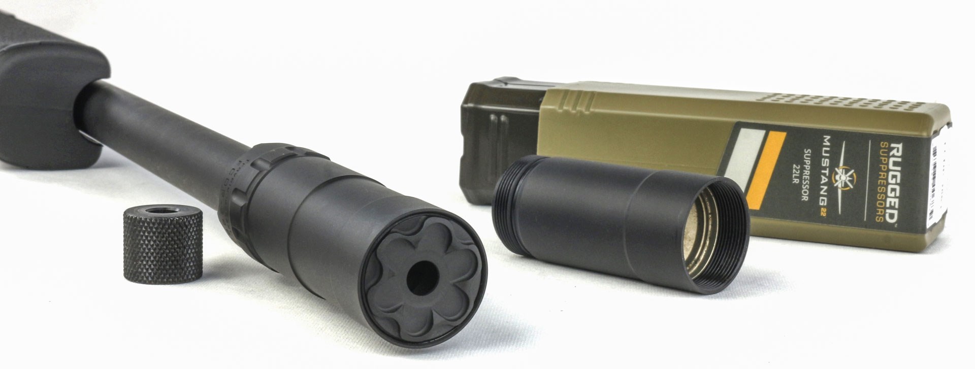 Suppressor on rifle