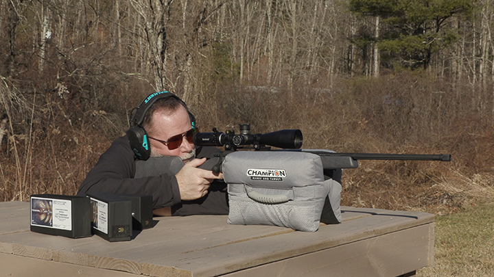 Man testing Terminal Ascent Ammo at Range