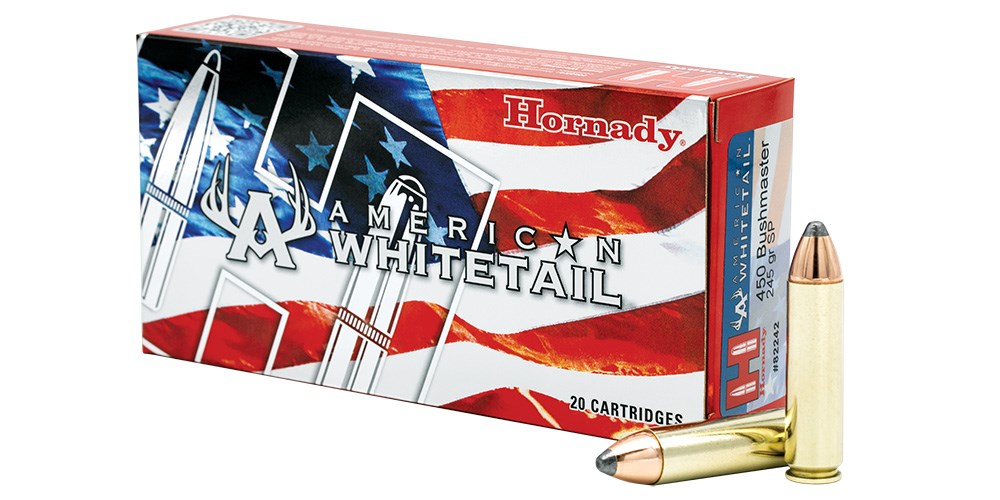 Hornady American Whitetail .450 Bushmaster ammunition.