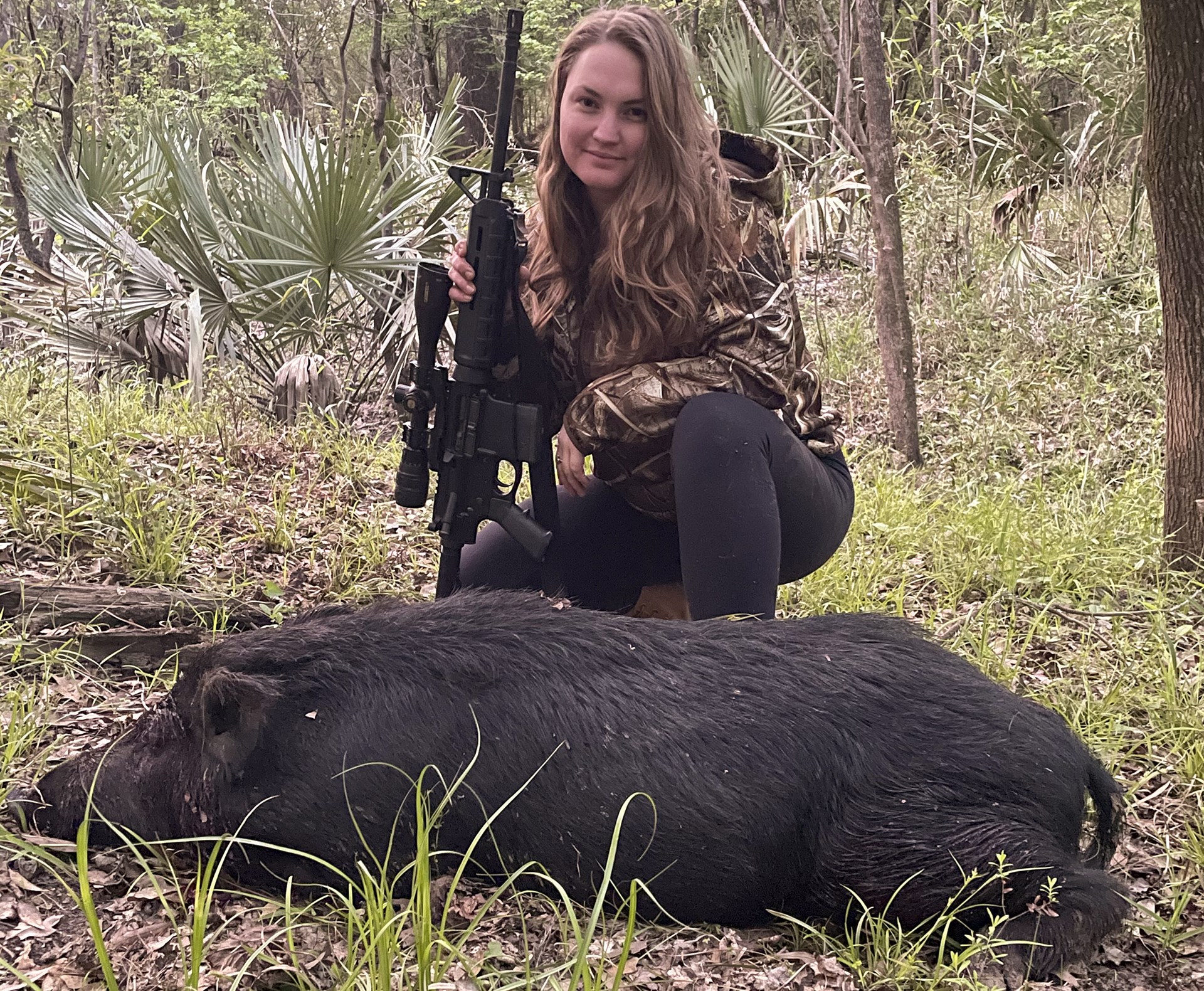 Holly Hearn Behind Hog