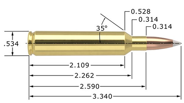 27 Nosler Cartridge Drawing