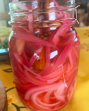 Pickled Red Onion in Jar