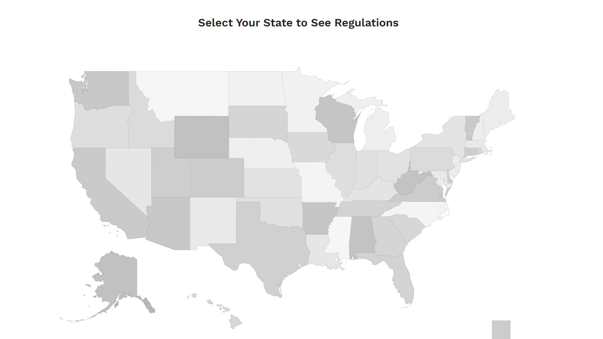 State map of regulations