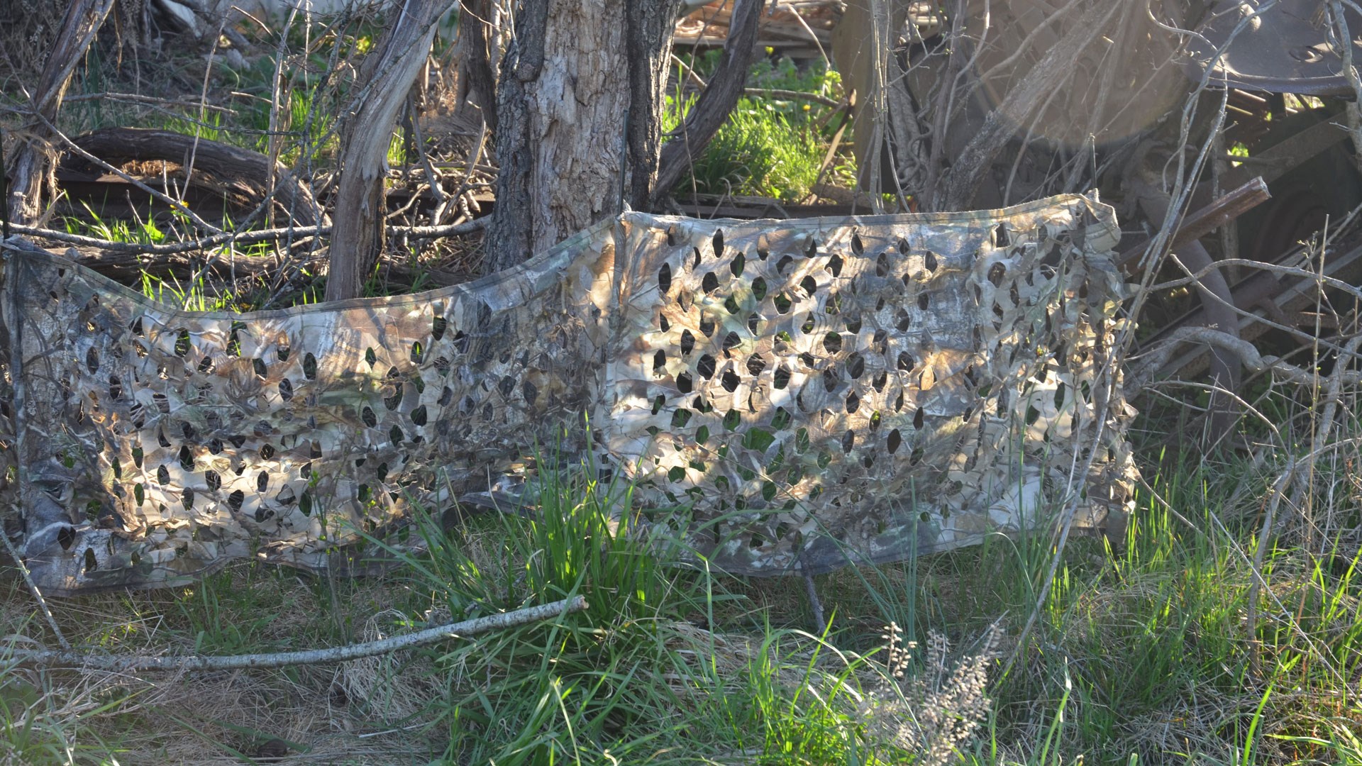 Low capacity ground blind setup