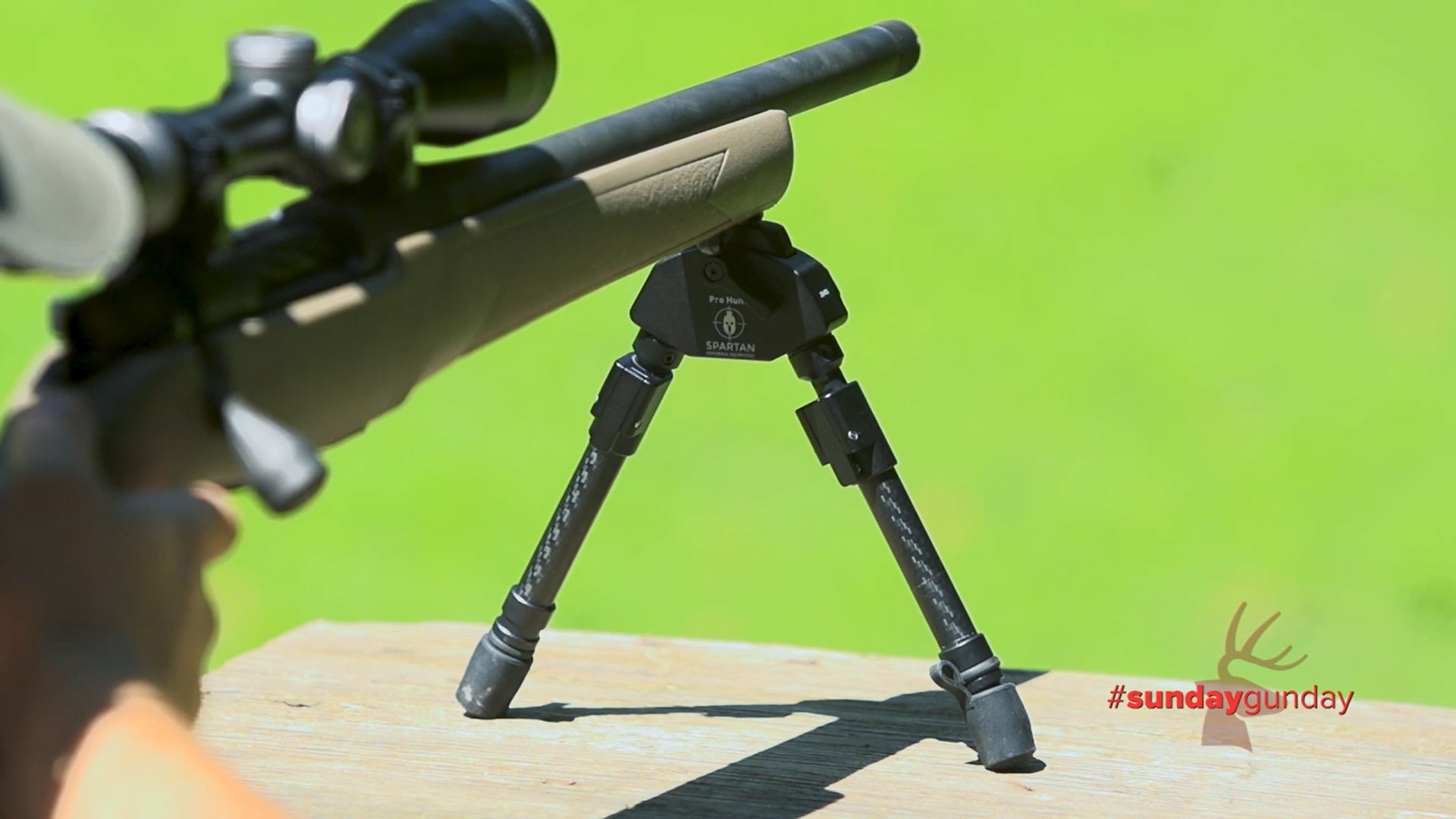 Pro Hunt Tac Bipod On Rifle