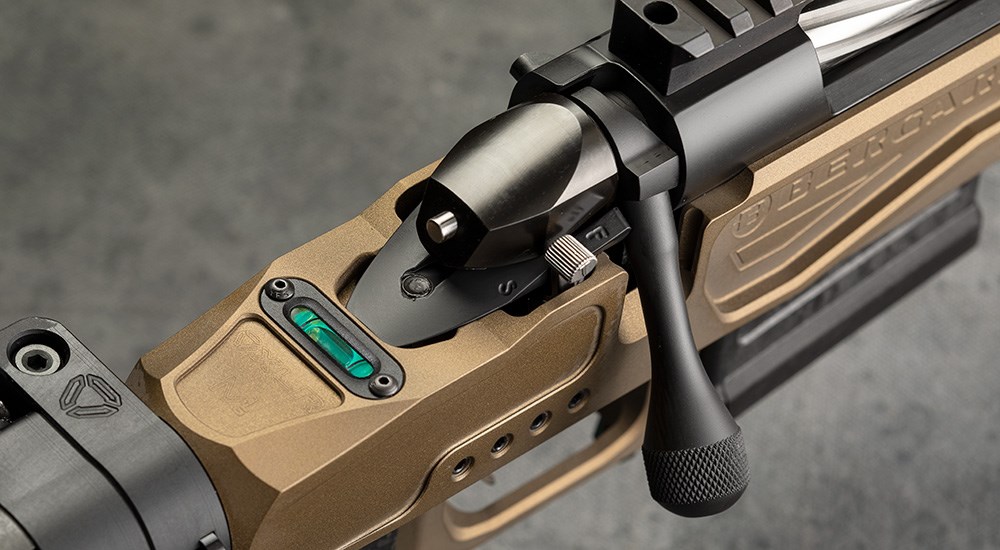 Bubble level on stock of Bergara Premier MgLite rifle.