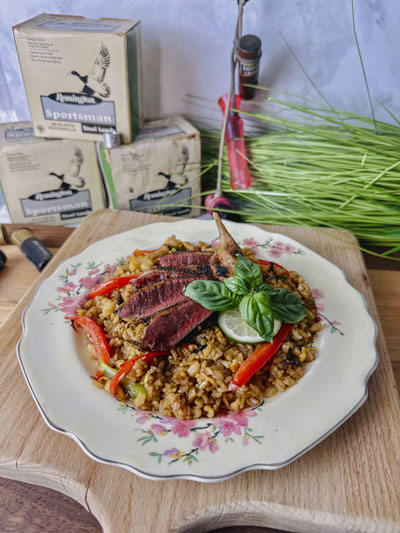 Thai style duck fried rice