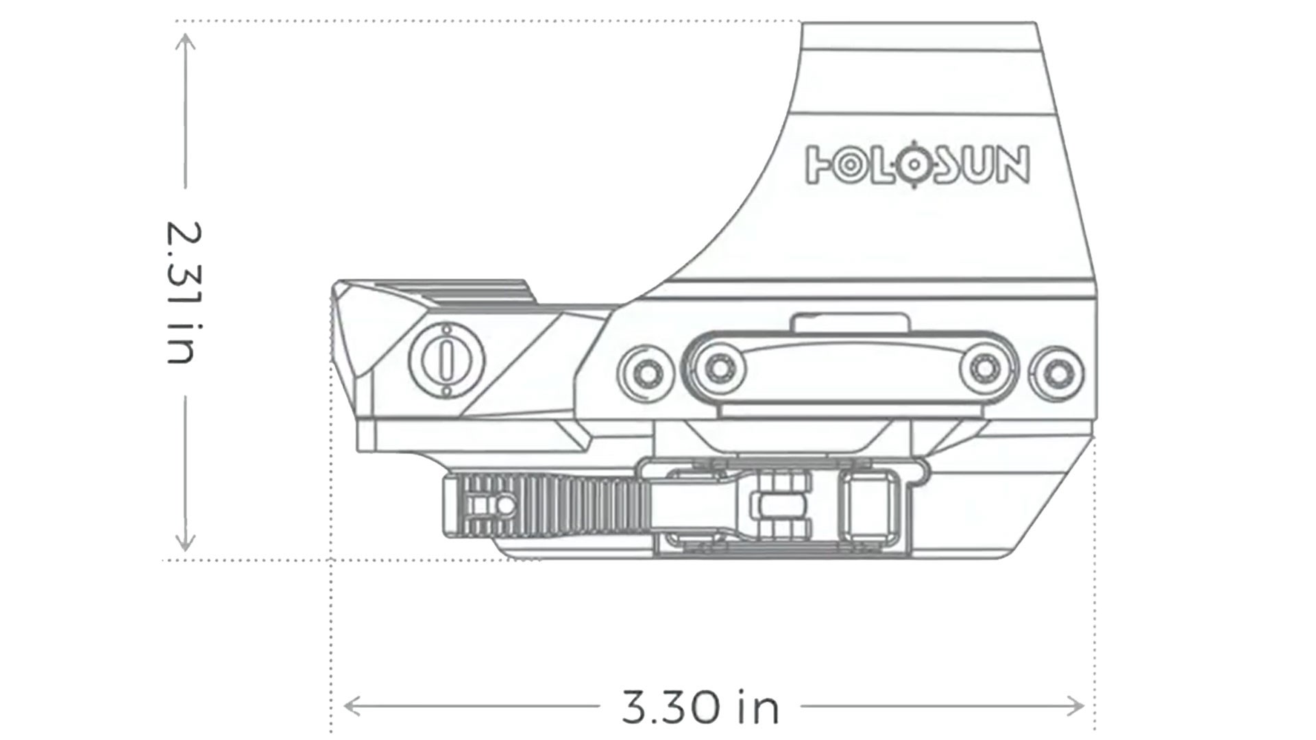 Holosun 510C dimensions