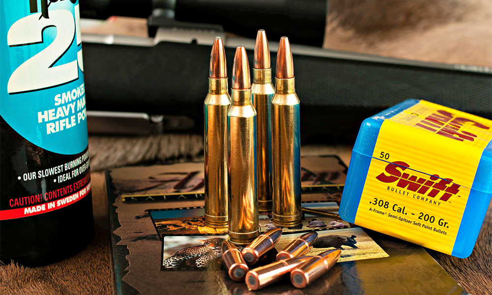 Handloaded .300 Winchester Magnum 200-Grain Swift A-Frame Ammunition