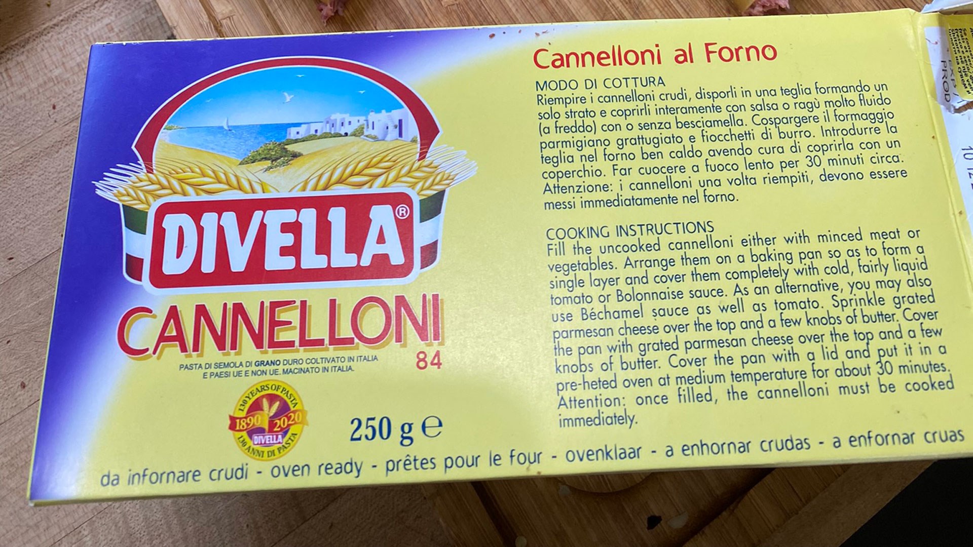 Cannelloni in Box