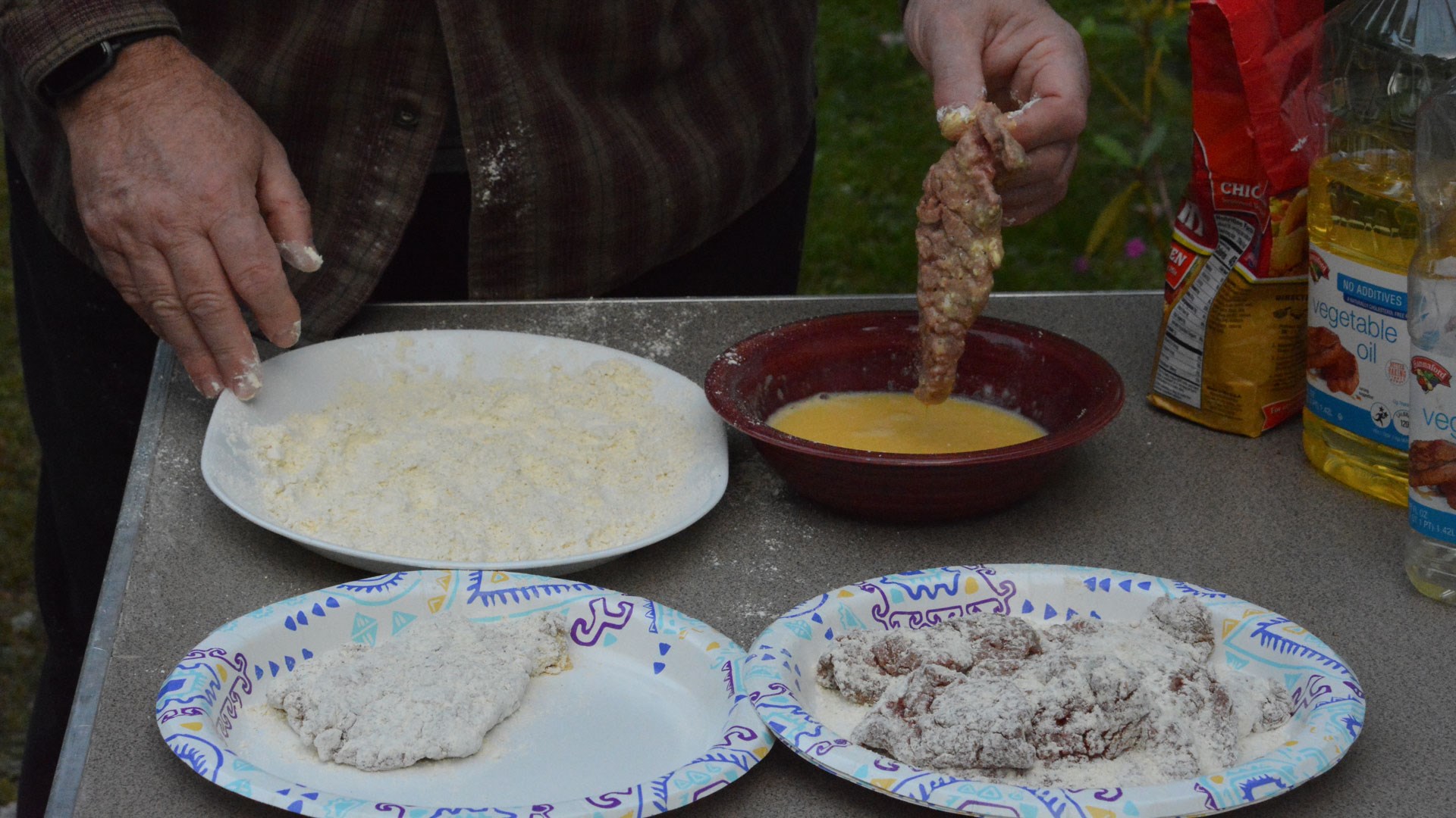 Breading stations
