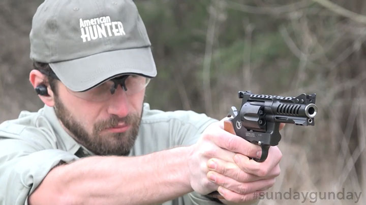 American Hunter Staffer shooting Korth NXR